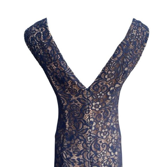 Cece Blue Lace Sheath Dress Size 2 - Picture 5 of 7
